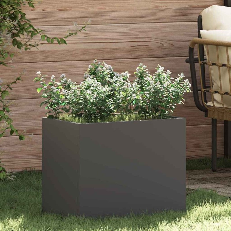 Cache-pot de jardin Noir 50 x 32 x 40 cm Acier laminé à froid 537002537002
