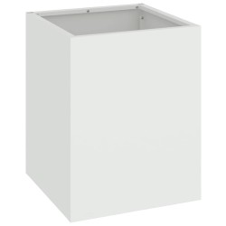 Cache-pot de jardin Blanc 32 x 32 x 40 cm Acier laminé à froid 537005537005