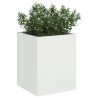 Cache-pot de jardin Blanc 32 x 32 x 40 cm Acier laminé à froid 537005537005