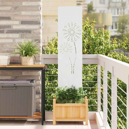 Écran de confidentialité de jardin Fretwork Blanc 32 x 140 cm 537007537007