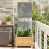 Écran de confidentialité de jardin Floral Argenté 50 x 140 cm 537010537010