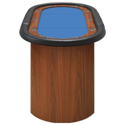 Table de poker 10 joueurs Bleu 160x80x75 cm 537014537014