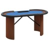 Table de poker 8 joueurs avec plateau à jetons Bleu 160x80x75cm 537015537015