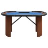 Table de poker 8 joueurs avec plateau à jetons Bleu 160x80x75cm 537015537015