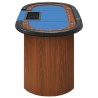 Table de poker 8 joueurs avec plateau à jetons Bleu 160x80x75cm 537015537015