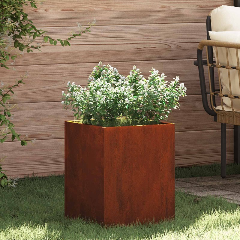 Cache-pot de jardin Acier patiné 32 x 32 x 40 cm Acier patiné 537016537016