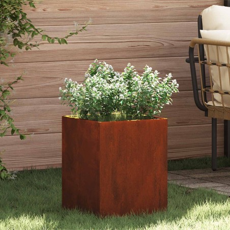 Cache-pot de jardin Acier patiné 32 x 32 x 40 cm Acier patiné 537016537016