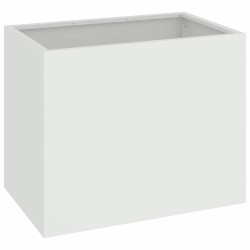 Cache-pot de jardin Blanc 50 x 32 x 40 cm Acier laminé à froid 537017537017