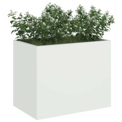 Cache-pot de jardin Blanc 50 x 32 x 40 cm Acier laminé à froid 537017537017