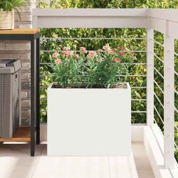 Cache-pot de jardin Blanc 50 x 32 x 40 cm Acier laminé à froid 537017537017
