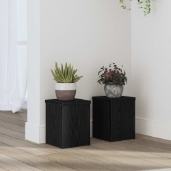 Support de Plante 2 pcs Chêne noir 15 x 15 x 20 cm 537022537022