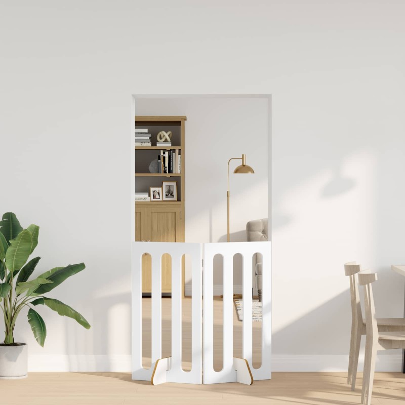 Clôture pliable pour animaux 2 pcs Blanc 100,5 x 38 x 90 cm 537030537030