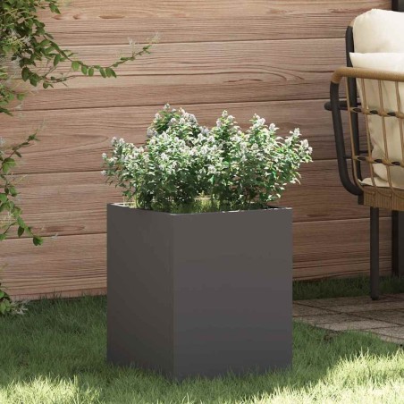 Cache-pot de jardin Noir 32 x 32 x 40 cm Acier laminé à froid 537031537031