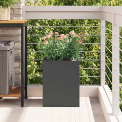 Cache-pot de jardin Noir 32 x 32 x 40 cm Acier laminé à froid 537031537031