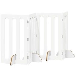 Clôture pliable pour animaux 4 pcs Blanc 201 x 38 x 90 cm 537037537037