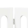 Clôture pliable pour animaux 4 pcs Blanc 201 x 38 x 90 cm 537037537037