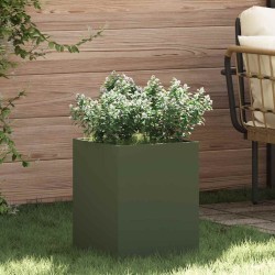 Cache-pot de jardin Vert olive 32 x 32 x 40 cm 537038537038
