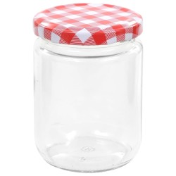 Pots à confiture Couvercle blanc et rouge 96 pcs Verre 230 ml 537046537046