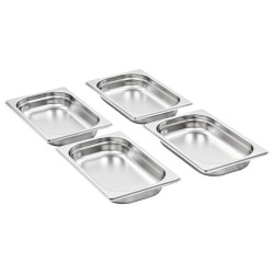 Récipients Gastronorm 12 pcs GN 1/4 40 mm Acier inoxydable 537052537052