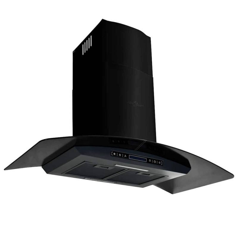 Hotte murale Acier inoxydable 756 m³/h 90 cm Noir 537060537060
