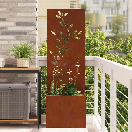 Écran de confidentialité de jardin Floral Rouillé 50 x 140 cm 537061537061