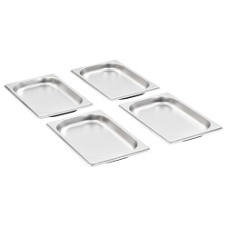 Récipients Gastronorm 12 pcs GN 1/4 20 mm Acier inoxydable 537065537065