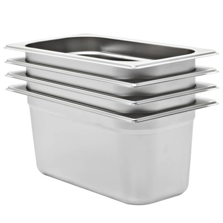 Récipients Gastronorm 4 pcs GN 1/3 150 mm Acier inoxydable 537068537068