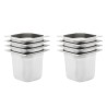 Récipients Gastronorm 8 pcs GN 1/6 150 mm Acier inoxydable 537069537069