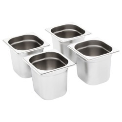 Récipients Gastronorm 8 pcs GN 1/6 150 mm Acier inoxydable 537069537069