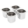 Récipients Gastronorm 8 pcs GN 1/6 150 mm Acier inoxydable 537069537069
