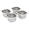 Récipients Gastronorm 12 pcs GN 1/6 100 mm Acier inoxydable  537070537070