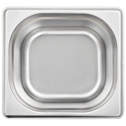 Récipients Gastronorm 12 pcs GN 1/6 100 mm Acier inoxydable  537070537070