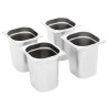 Récipients Gastronorm 8 pcs GN 1/6 200 mm Acier inoxydable 537077537077