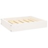 Lit pour chien Blanc 51,5x44x9 cm Bois de pin solide 537078537078