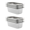 Récipients Gastronorm 8 pcs GN 1/3 100 mm Acier inoxydable 537080537080