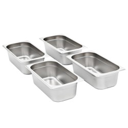 Récipients Gastronorm 8 pcs GN 1/3 100 mm Acier inoxydable 537080537080