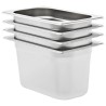 Récipients Gastronorm 4 pcs GN 1/4 150 mm Acier inoxydable  537081537081