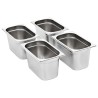 Récipients Gastronorm 4 pcs GN 1/4 150 mm Acier inoxydable  537081537081