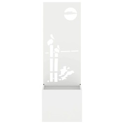 Écran de confidentialité de jardin Fretwork Blanc 50 x 150 cm 537083537083