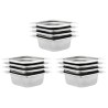 Récipients Gastronorm 12 pcs GN 1/6 65 mm Acier inoxydable  537084537084