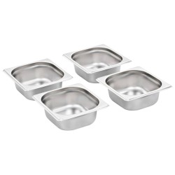Récipients Gastronorm 12 pcs GN 1/6 65 mm Acier inoxydable  537084537084
