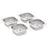 Récipients Gastronorm 12 pcs GN 1/6 65 mm Acier inoxydable  537084537084