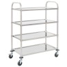 Chariot de cuisine à 4 niveaux 107x55x125 cm Acier inoxydable 537085537085