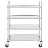 Chariot de cuisine à 4 niveaux 107x55x125 cm Acier inoxydable 537085537085