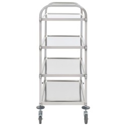 Chariot de cuisine à 4 niveaux 107x55x125 cm Acier inoxydable 537085537085