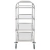 Chariot de cuisine à 4 niveaux 107x55x125 cm Acier inoxydable 537085537085