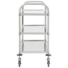 Chariot de cuisine à 3 niveaux 96,5x55x90 cm Acier inoxydable 537087537087