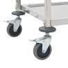 Chariot de cuisine à 3 niveaux 96,5x55x90 cm Acier inoxydable 537087537087