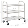 Chariot de cuisine à 3 niveaux 96,5x55x90 cm Acier inoxydable 537087537087