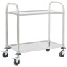Chariot de cuisine à 2 niveaux 96,5x55x90 cm Acier inoxydable 537088537088